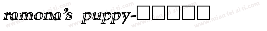 ramona’s puppy字体转换